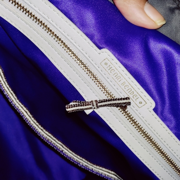 HENRI BENDEL Jetsetter Nylon Shopper Tote Gray with Gold Hardware Large - Picture 7 of 14